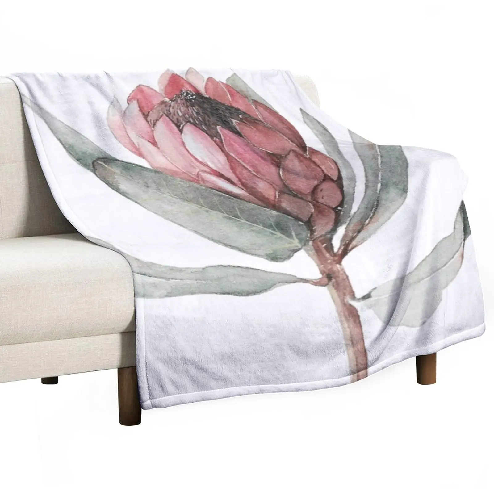 

Antique Passion Protea Throw Blanket Retro Blankets Soft Plush Plaid