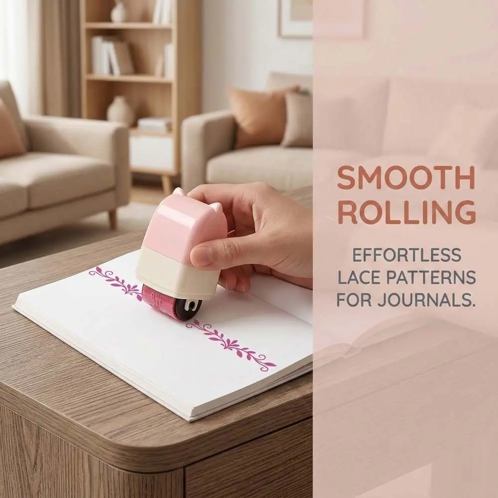편리한 레이스 롤링 스탬프 스코어 프린팅 롤러 씰링 패턴 롤러 스탬프 플라스틱 DIY 수공예 페인팅 그래피티 선물