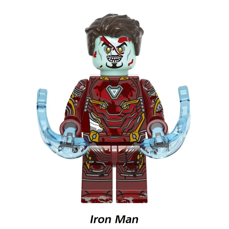 좀비 마블 어벤져스 미니피규어 세트 캡틴 아메리카 아이언맨 팔콘 닥터 스트레인지 빌딩 블록 수집용 어린이 장난감 선물