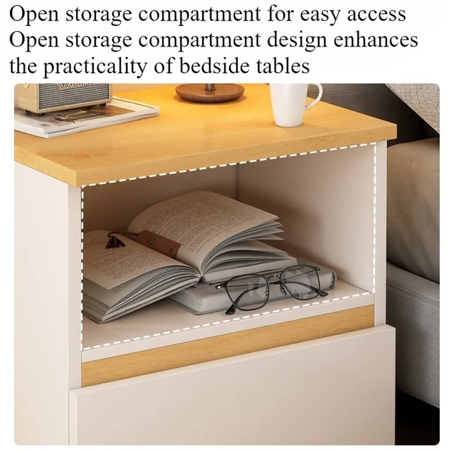 Modern Bedside Table with Storage Drawer 4