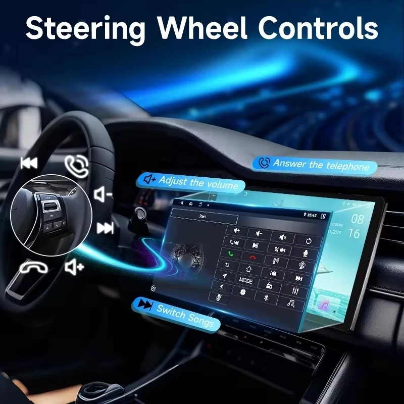 Radio para coche Srnubi de 10 pulgadas para Nissan X-Trail 2013-2017, Carplay inalámbrico, Android Auto, navegación GPS, reproductor multimedia de vídeo, unidad principal de 2 Din con marco, soporte de audio DSP, control del volante 5