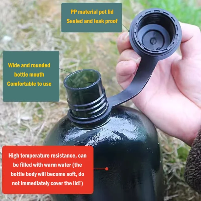 American style Tritan kettle, Outdoor sports water bottle, Portable kettle for outdoor training US tactical kettle, BPA free, 1L 6