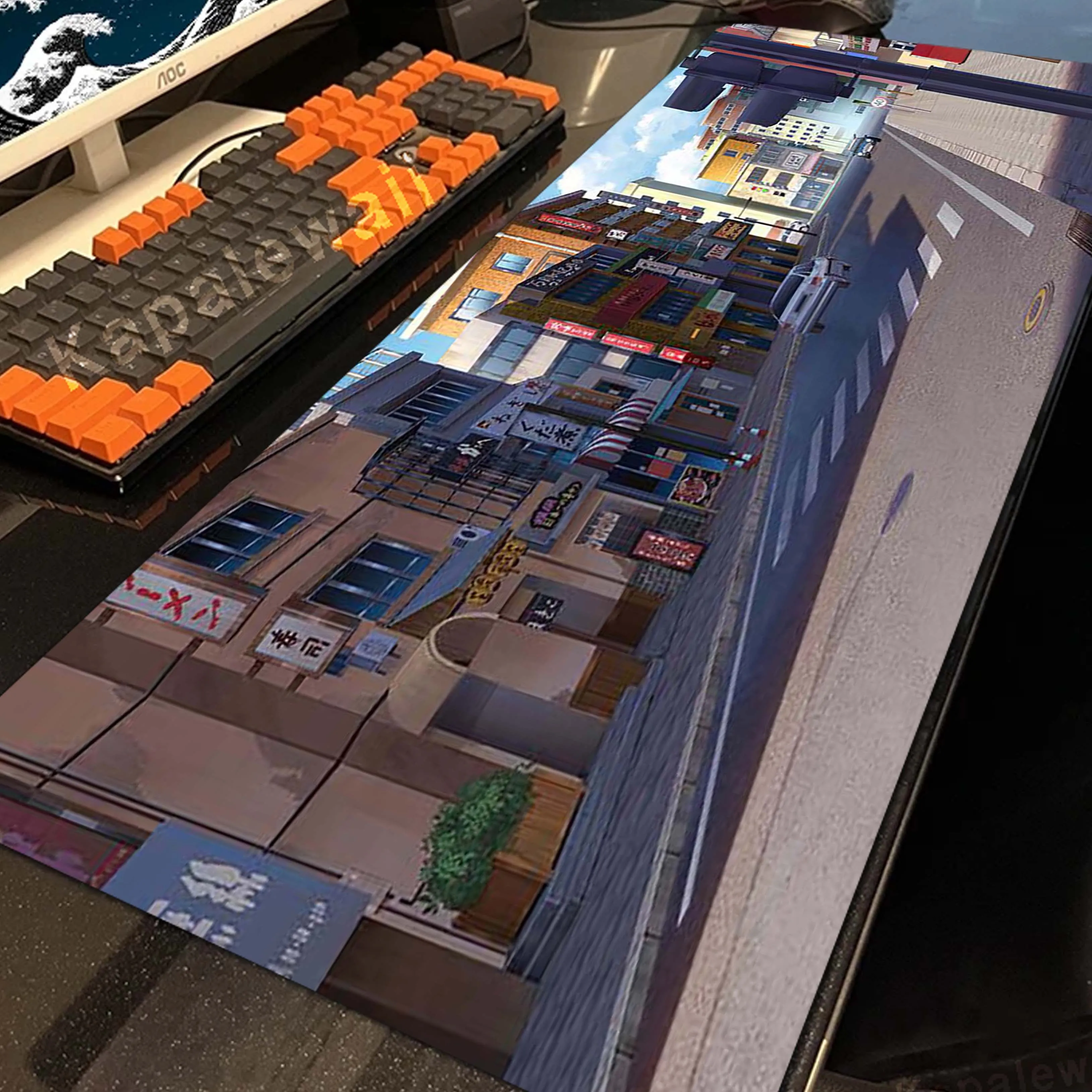 

Anime Street Style Gaming Mousepad Pc 90x40cm XXL Mousemat Non-slip Rubber Pads Gaming Speed Desk Mat Keyboard Pads 900x400mm