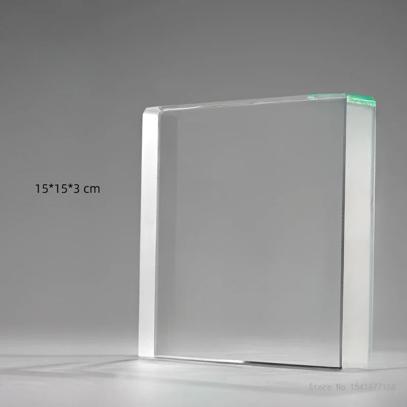 Customized Crystal Trophy Metal Engraving Color Printing Authorization Plate Employee Company Annual Meeting Award Souvenir, 1Pc