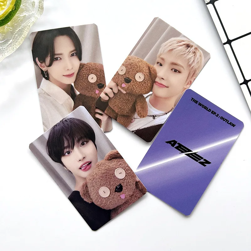 KPOP ATEEZ WM Lomo cards Lucky Card Bouncy LOMO Card HD Collectible Gift Photo K-pop Celebration Album Postcard 8pcs/set
