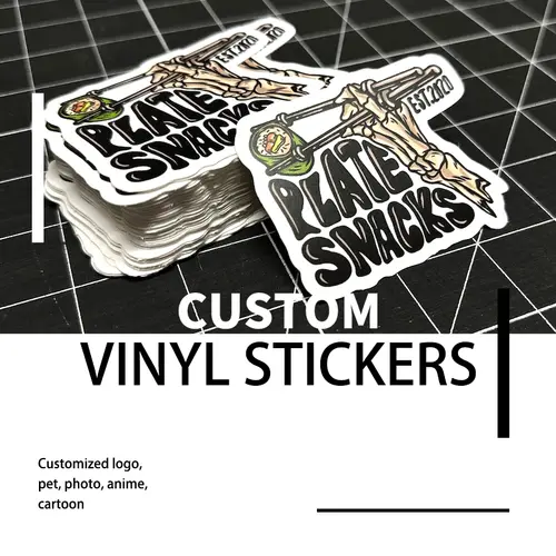 Custom Waterproof Stickers PVC Vinyl Logo Cartoon Design Brand Decorate Laptop Cut Personalized Sticker Glossy Film for Business