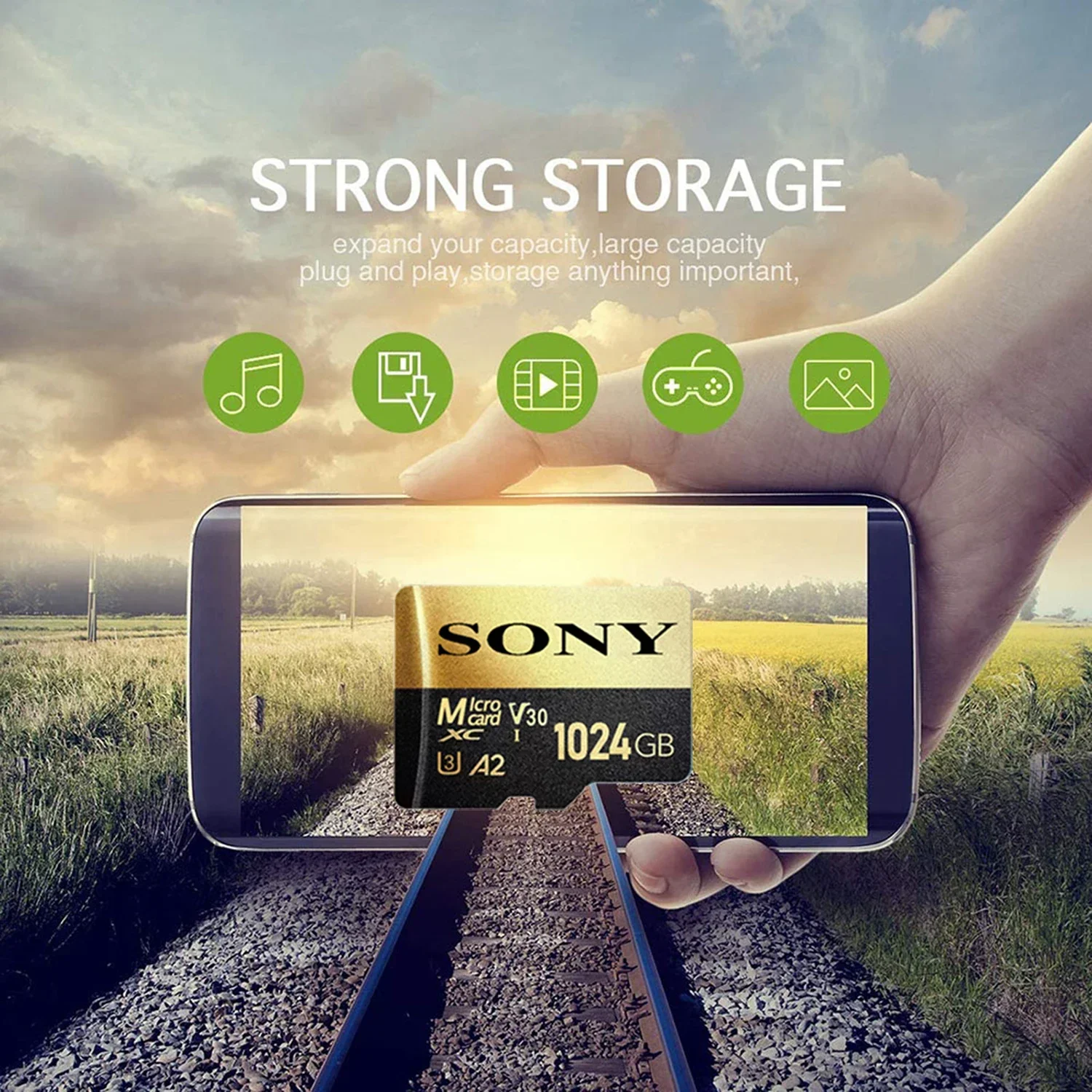 Micro SD Card 1TB SONY Ultra 128GB 256GB 1TB 512GB 32 64 128GB For Phone