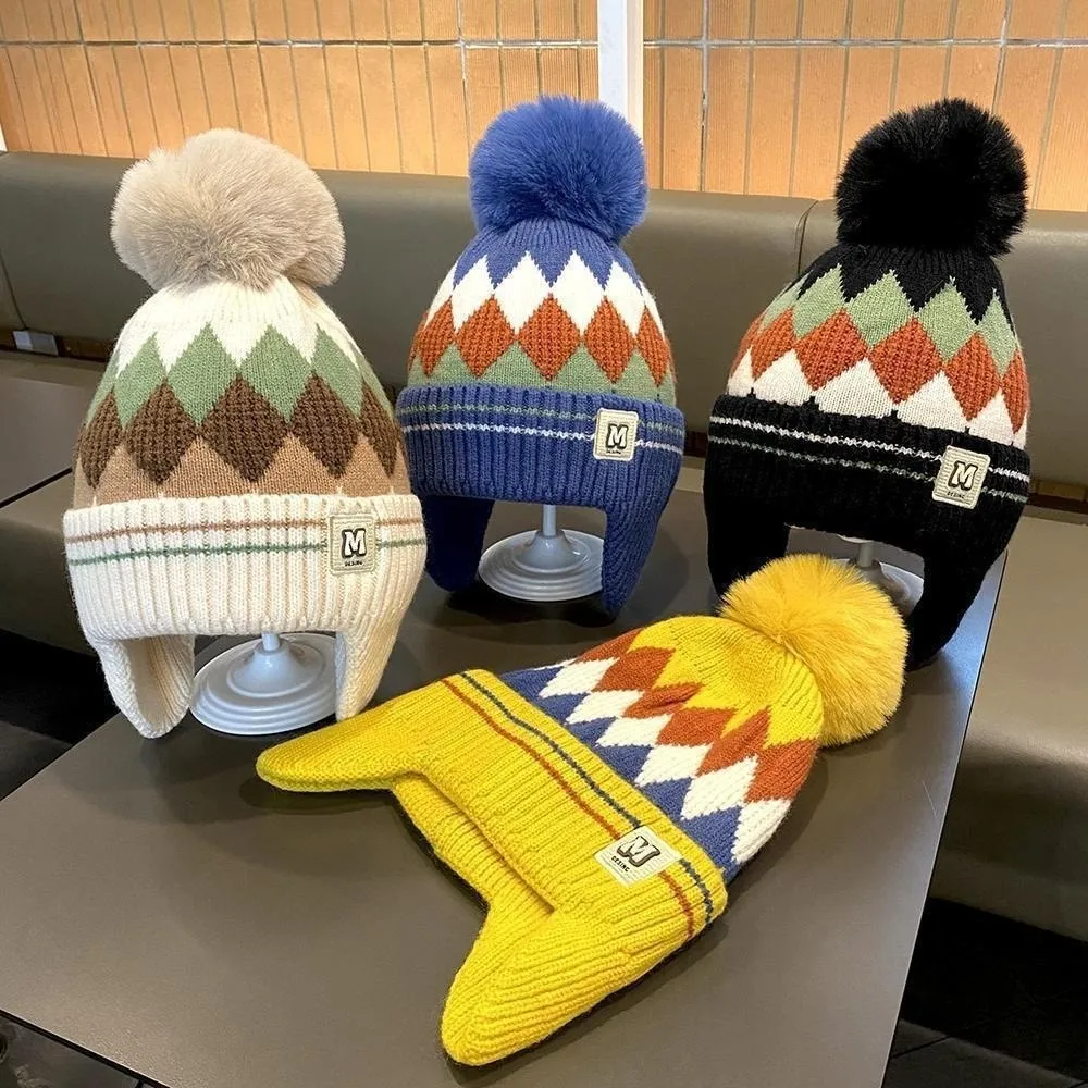 Warm Knitted Windproof Hat for Kids Cold Weather Ear Protection