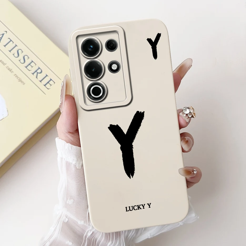 Fashion Lucky Letters Matte Soft TPU Phone Case Cover - Stylish Protective Back Cover