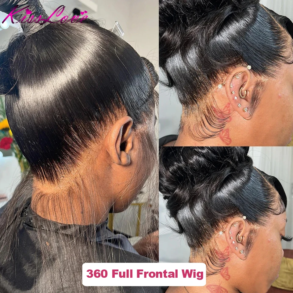 HD Transparent 360 Lace Frontal Wig Human Hair Wigs For Women Straight 13x4/13x6 Lace Front Wig Pre Plucked 5x5 Closure