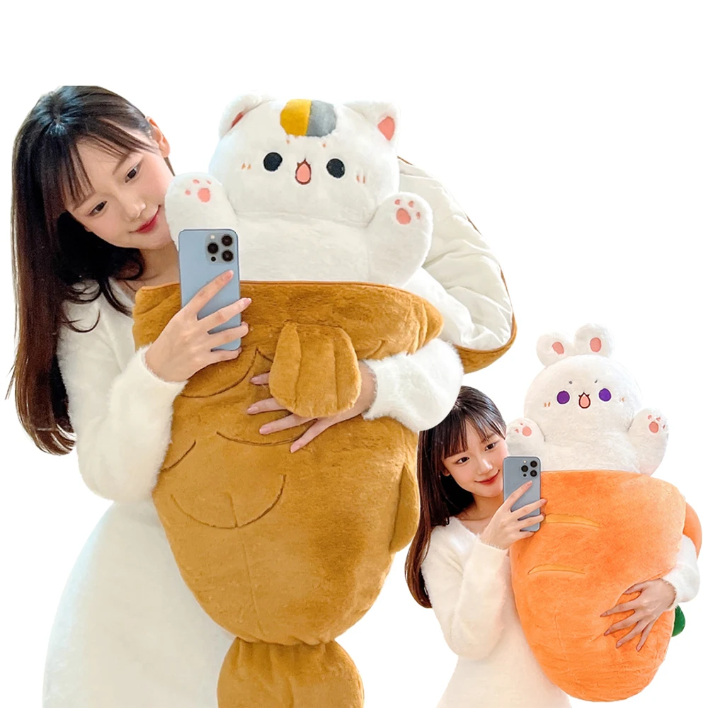 

82cm Kawaii Taiyaki Plush Toys Furry Cat Dog Rabbit Soft Stuffed Animal Plushie Dolls Cushion Pillow Lovely Doll For Girls Kid