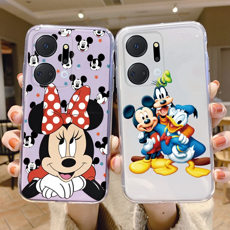 Honor X7a 5G 휴대폰 케이스, 미키 미니 마우스, 애니메이션 소프트 실리..