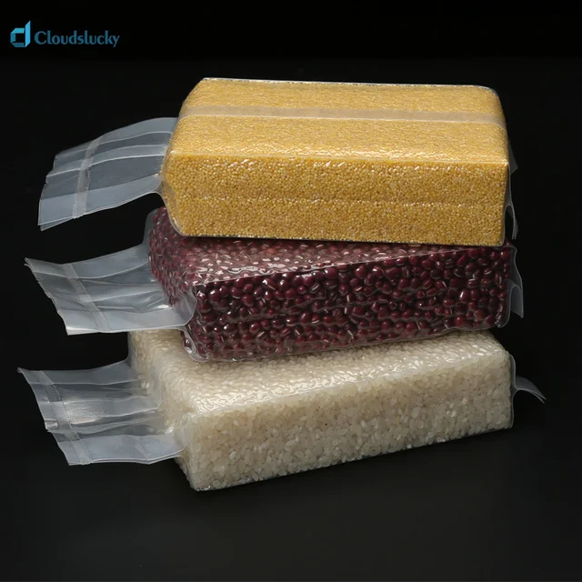 50 Pcs of Food Rice Vacuum Bag Rice Brick Nylon Bag Dried Fruit and Miscellaneous Food Dog Food 0.25-5kg Sealed Compression Bag