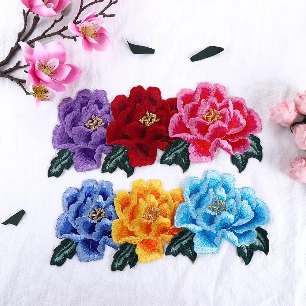 

Red Blue DIY Clothes Decoration Clothing Accessories Wedding for Dress Appliques Embroidered Badges Iron On Patches Patches