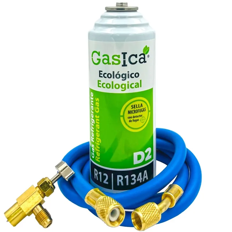 Gas Refrigerante Gas D2 - R12-R134A + Carico Tubo 1/4 "X1/4" + Valvola
