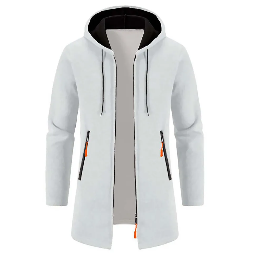 Mens Outdoor Hooded Fleece Sweater Jacket
