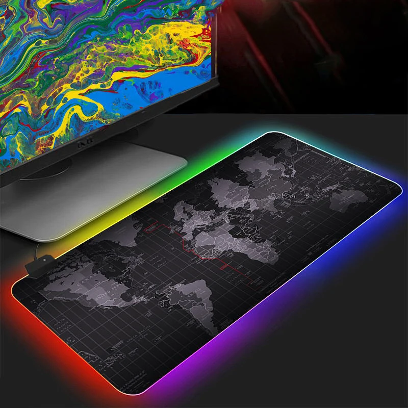 Коврик для мыши со светодиодной подсветкой RGB чехол клавиатуры большой игровой