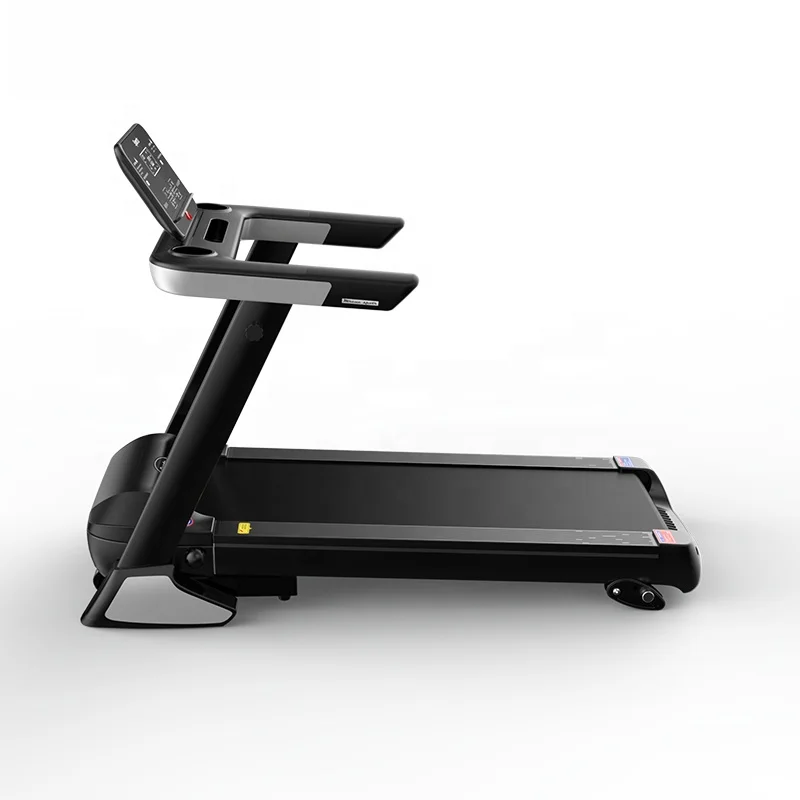 High motor home shock absorbing electric treadmill with heart rate function adjustable slope running machine can customized