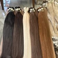 100% cheveux humains en vrac sans trame Remy Vietnam cheveux raides paquets réel naturel noir cheveux 613 blond 30 pouces pour tressage 1