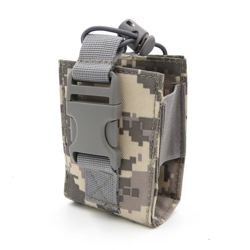 사냥 워키 토키 홀더 몰리 라디오 파우치 Airsoft 인터폰 보관 가방 소형 야외 하이킹 잡지 홀더 매거진 파우치