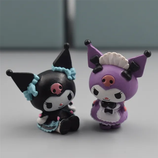 New My Melody Anime Figure Kawaii Melody Kuromi Kt Cat Pvc Action Figures Collection Materials Gifts For Children 3