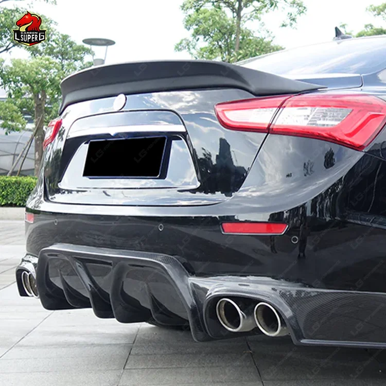 Hot Selling! car Accessories Auto Parts Carbon Fiber ASPEC style Rear Bumper Diffuser For Maserati Ghibli Body Kit
