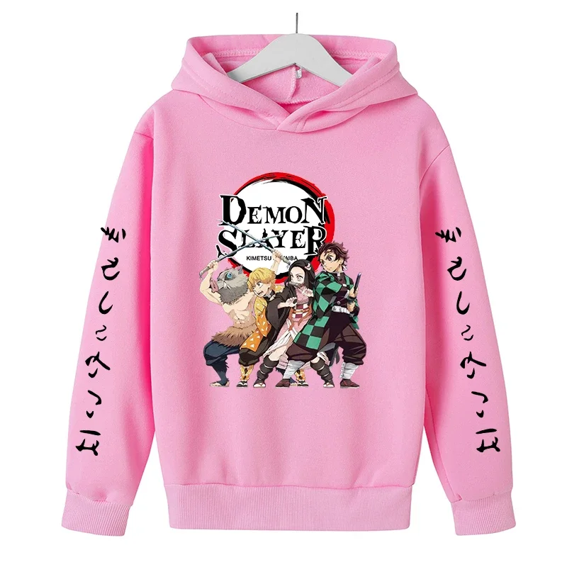 Kids Demon Slayer Hoodie + Pant Set | Boys & Girls Anime Pullover Sweatshirt 2