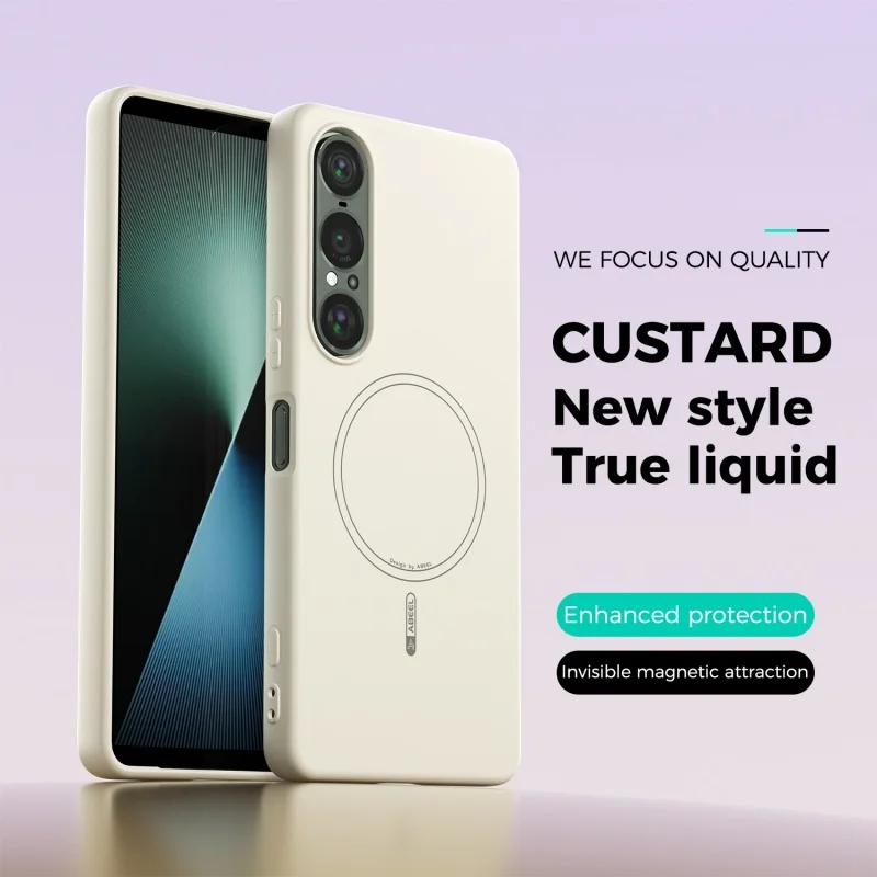 Magnetic Liquid Silicone Phone Case with Wireless Charging and Protective Soft Cover
