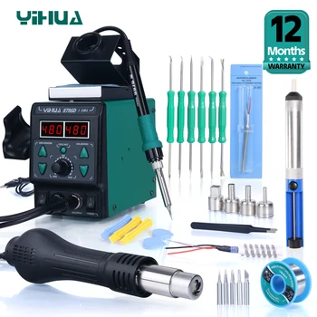 YIHUA 8786D Soldering Iron Hot Air Soldering Station DIY Digital Rework Station Phone Repair BGA SMD Solder Tool Welding Station 1