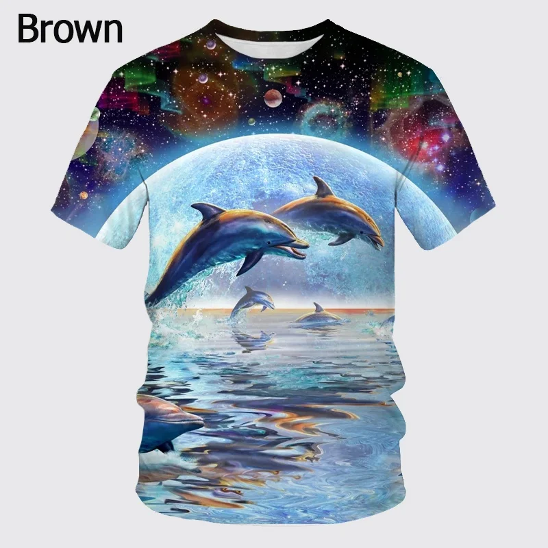 Men's Tshirt Dolphin Print | T-shirts 3d Animal Print
