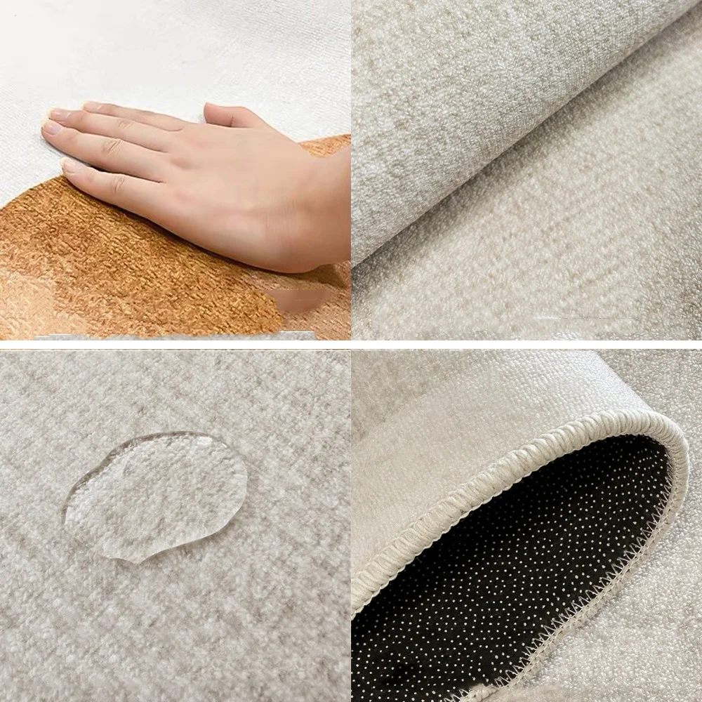 Loop Pile Carpet for Kid Bedroom Bedside Mat Modern Minimalist Home Decoration Living Room Coffee Table Floor Mat Printed Carpet