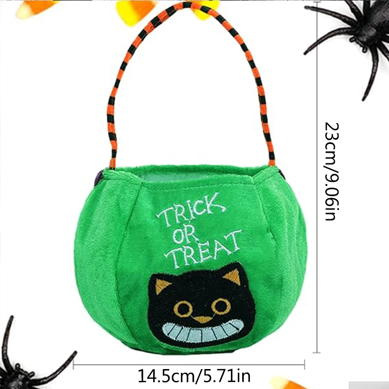 Halloween Trick or Treat Bag Reusable Pumpkin Bags Witch and Vampire Baskets cute candy bag for girl and boy&lsquo;cosplay costume