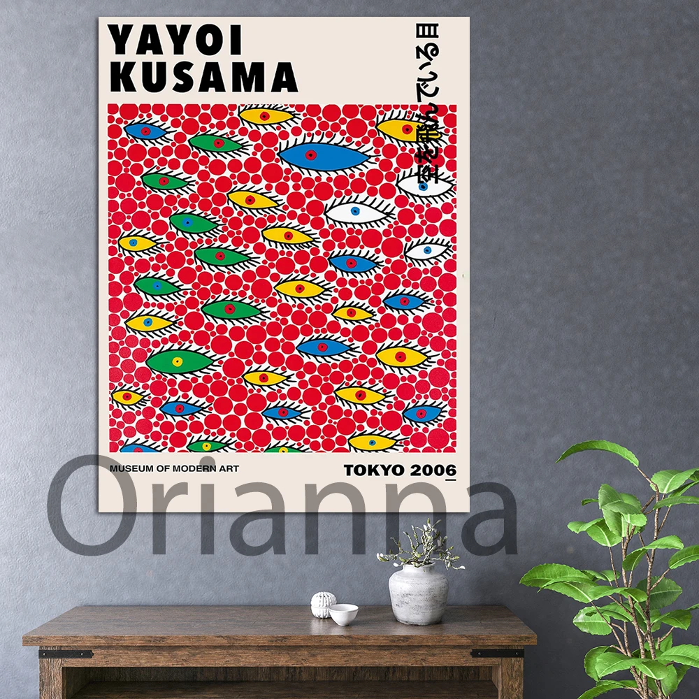 

Yayoi Kusama Poster,Flowers, Japanese Print,Modern Printable Art Canvas,Gallery Wall Art,Yayoi Kusama Print,Infinity Dots Decor