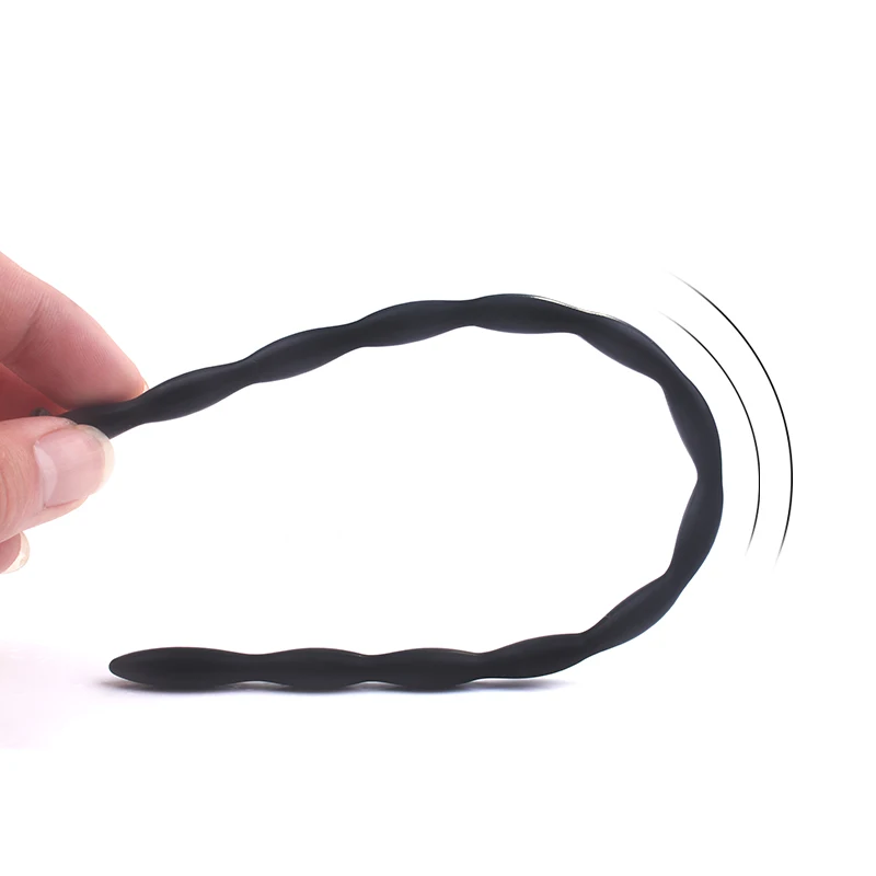 Urethral Dilator Silicone Urethral Dilator 30cm Silicone Urethral Stretcher Catheter Dilator Enhancer Sex Toys For Man Flexible Urethral Sound Beads Plug Masturbation Rod