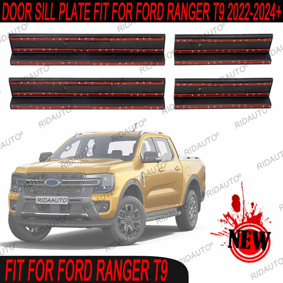 Car Pickup Threshold Strip For Next GEN FORD RANGER 2023 2024 Door Sill Scuff Plate Protector Trim Pedal Sticker Accessories