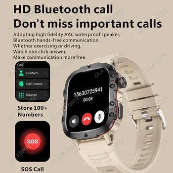 2025 New Rugged Military GPS Smart Watch Men Bluetooth Call Health Monitoring AI Voice Sport Waterproof Smartwatches For Android 4