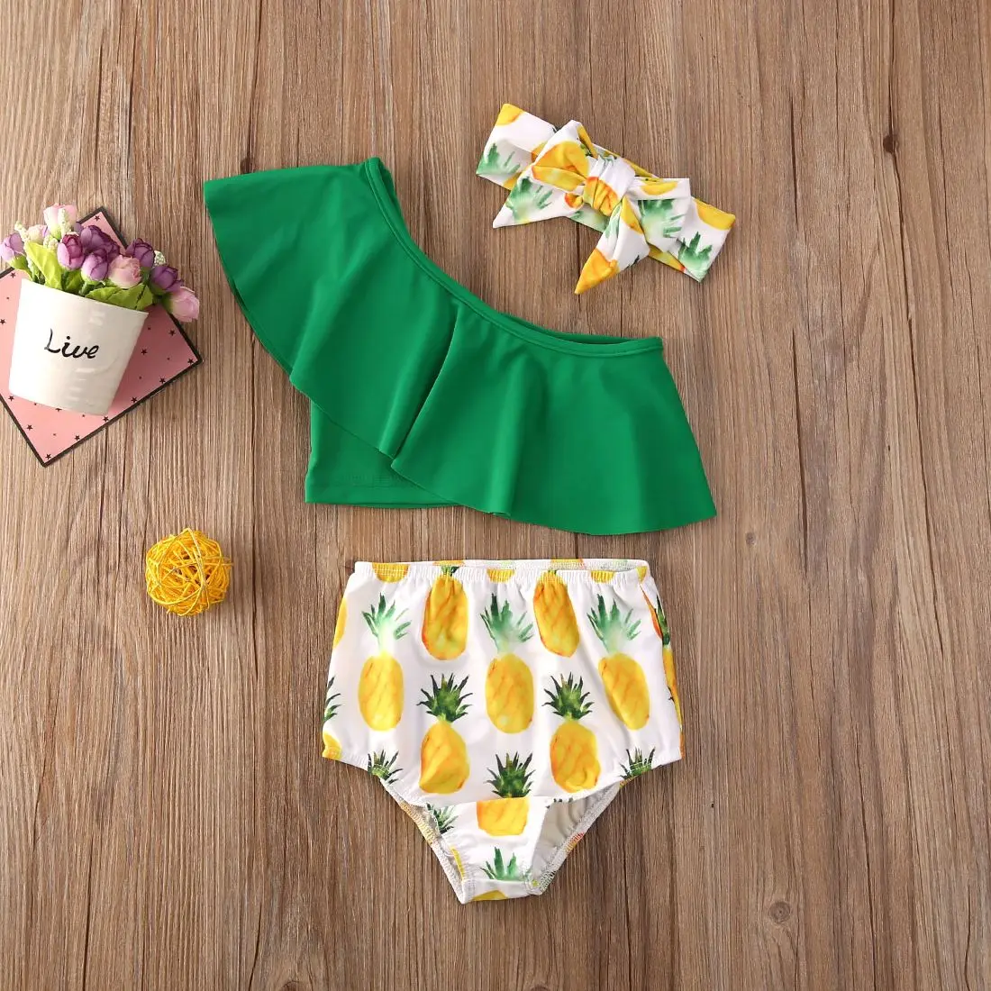 Infant Girl Pineapple Swimsuit Swimwear Baby Girls Pineapple 04y