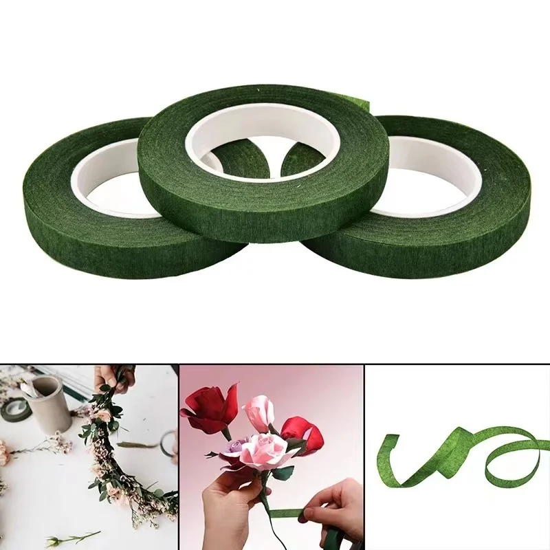 Bouquet Floral Stem Tapes Self-Adhesive Tapes Florist Flower Wrapping Tape Wedding DIY Decoration Supplies 5rolls