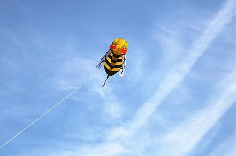 Weiche Bienendrachen im Freien fliegendes Spielzeug großer Drachen Weifang Drachenfabrik Oktopus Drachen für Erwachsene Drachenrolle Fallschirm Arnes Drachen aufblasbar – Detail 10