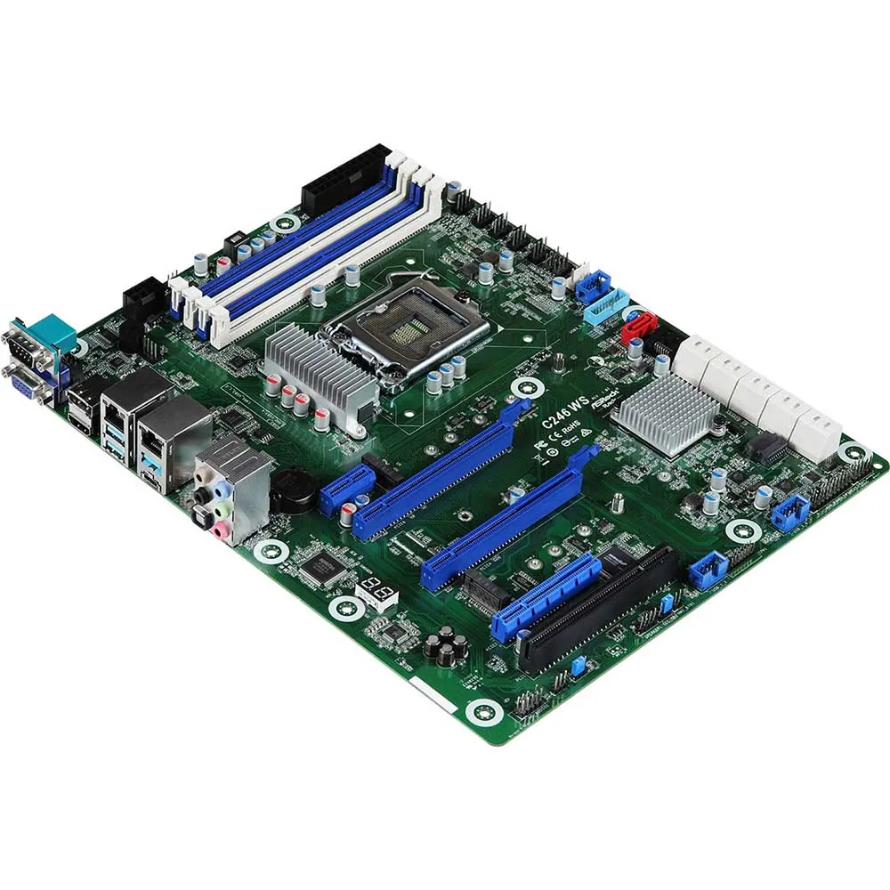 C246WS Brand New Server Motherboard For AsRock Rack C246 WS LGA 1151 DDR4 64GB High Quality 4 C246WS Brand New Server Motherboard For AsRock Rack C246 WS LGA 1151 DDR4 64GB High Quality - Image 2