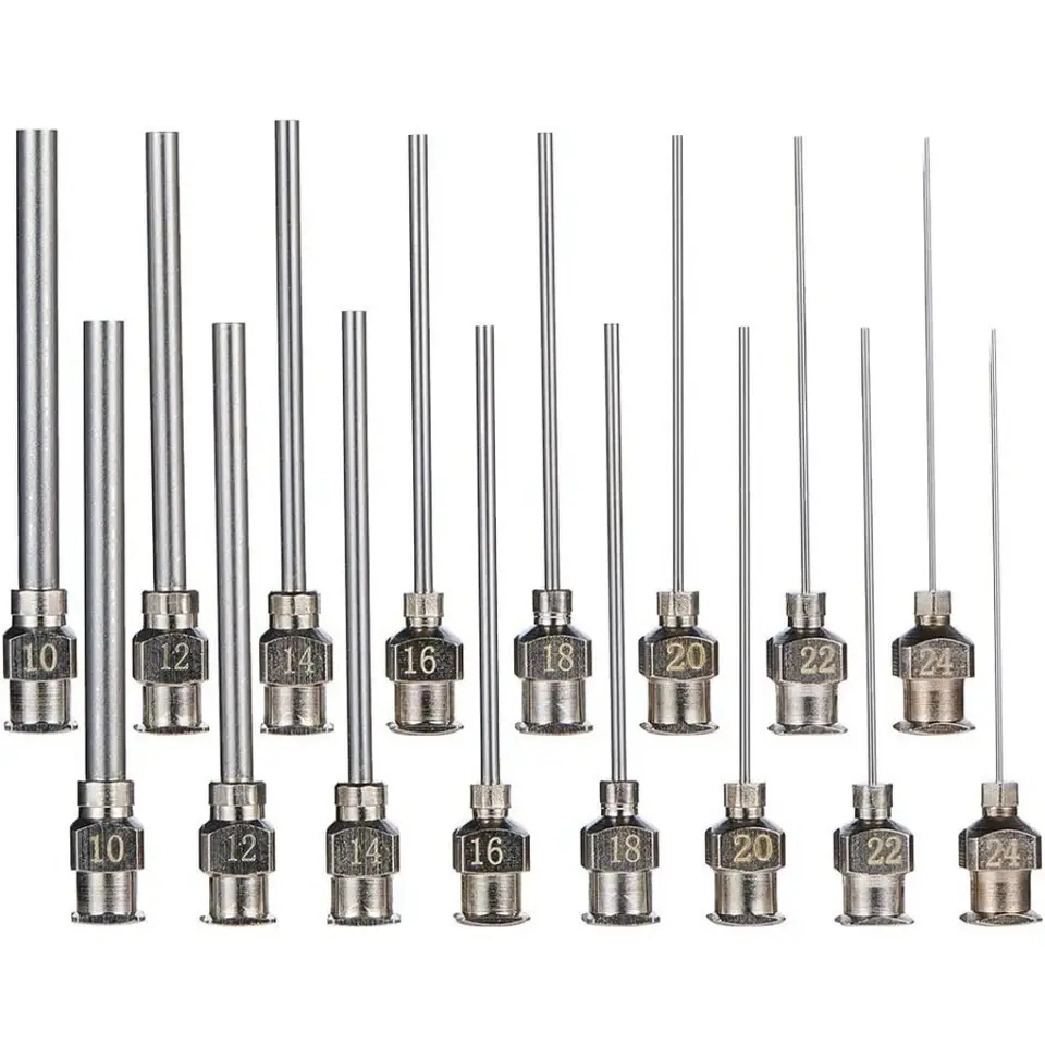 16PCS 15 Inch Stainless Steel Dispensing Needle Tip Blunt Needle with Luer Lock for Refilling Glue image 1