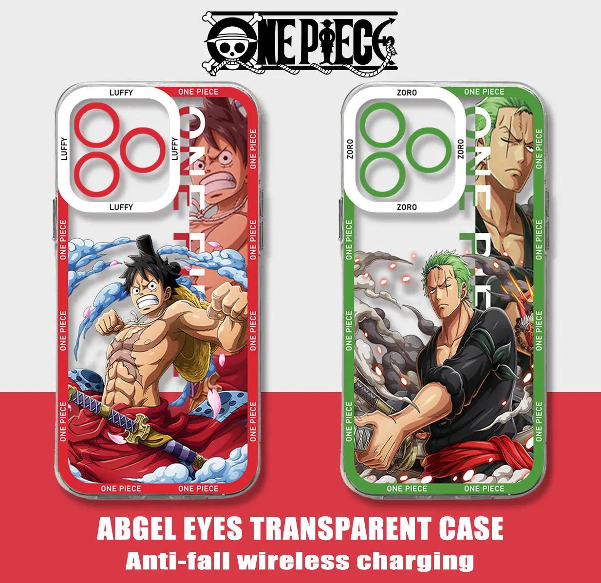 

Japan Anime One Piece Luffy Zoro Law Nami Phone Case For iPhone 15 14 13 12 Mini 11 Pro Max X XR XS 8 SE Plus Transparent Cover