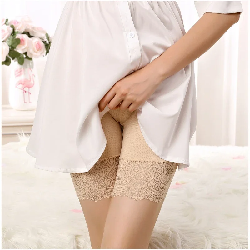 Women Seamless Underwear Shorts Soft Cotton Safety Short Pants Female Sexy Lace Black Boxers Women Boyshort Panties Shorts