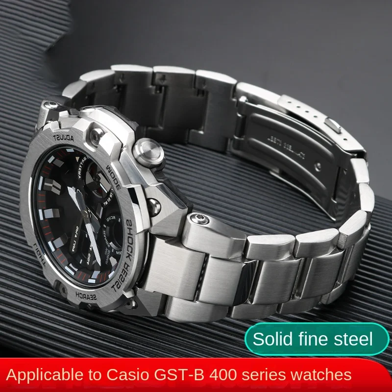 

For Casio G-SHOCK GST B400 stainless steel watch strap bracelet GST B400 Metal strap watchband Men solid steel strap watch chain