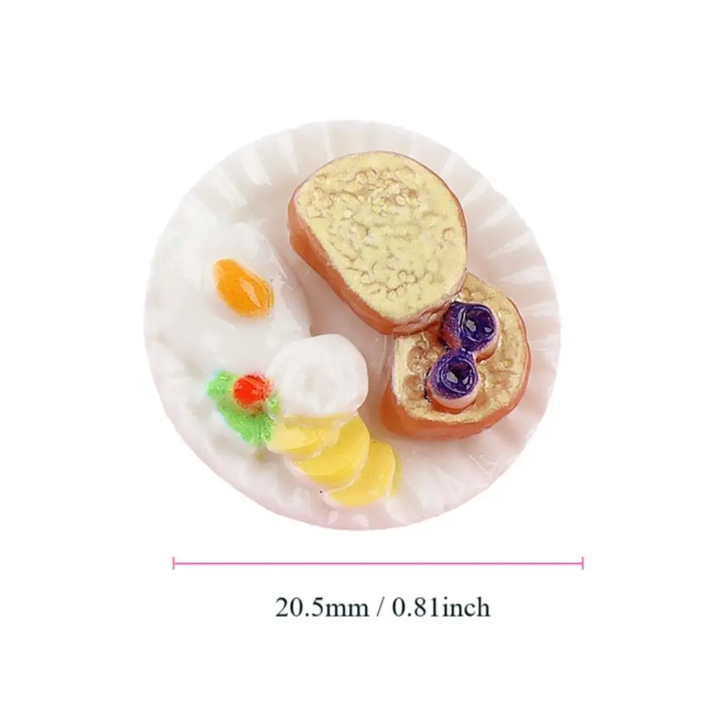 Dollhouse Miniature Simulation Food Model DIY Kitchen Accessories Resin Dollhouse Decoration Cute Food Toys 6PCS