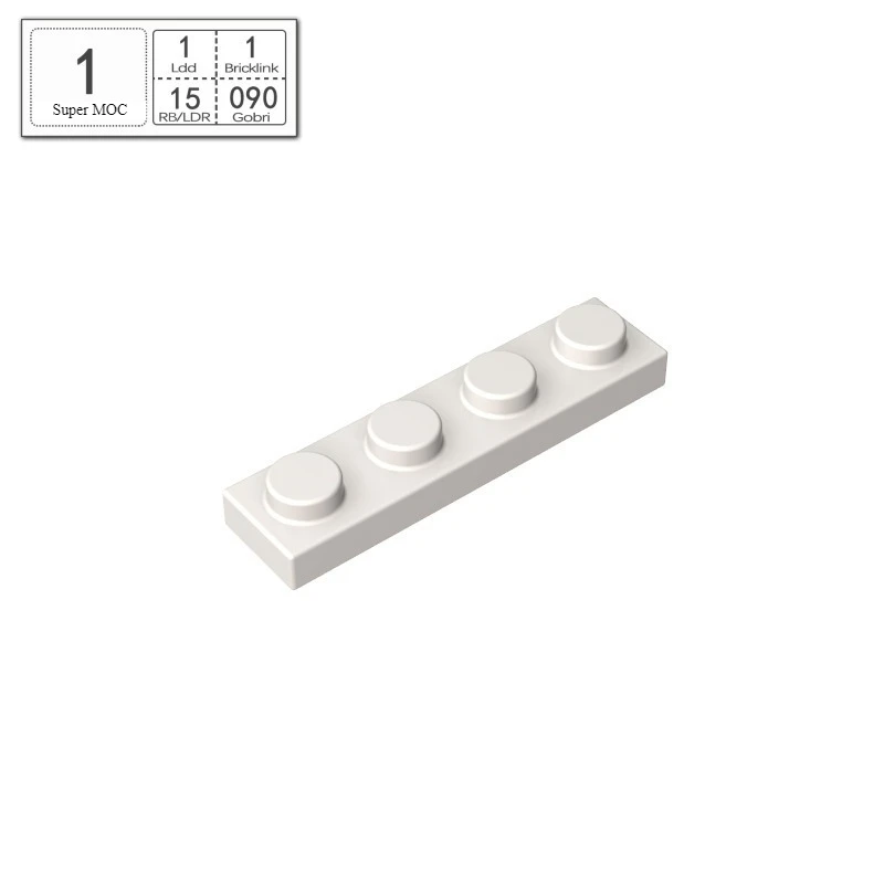 10PC 3710 플레이트 1x4 빌딩 블록 키트 하이테크 보드 라이트 패널 브릭 파티클 아이디어 장난감 부품 조립용 입자