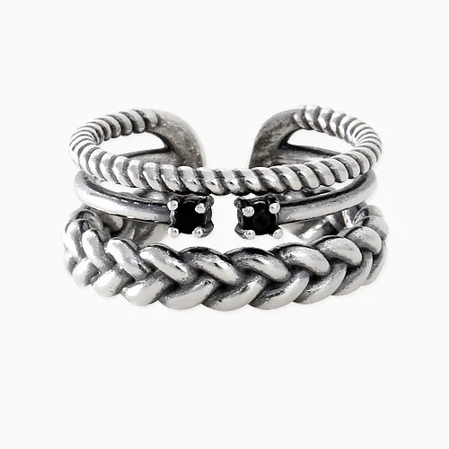 New Fashion Creative Punk Flower Rings Vintage Jewelry Gifts For Women Accessories Ring for Men Trendy Alloy Ring Silver Color - 5