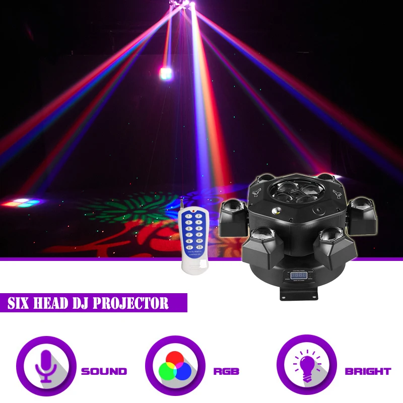 Sunart6LEDMovingHeadProjectorStageEffectLightingWithLaserFor