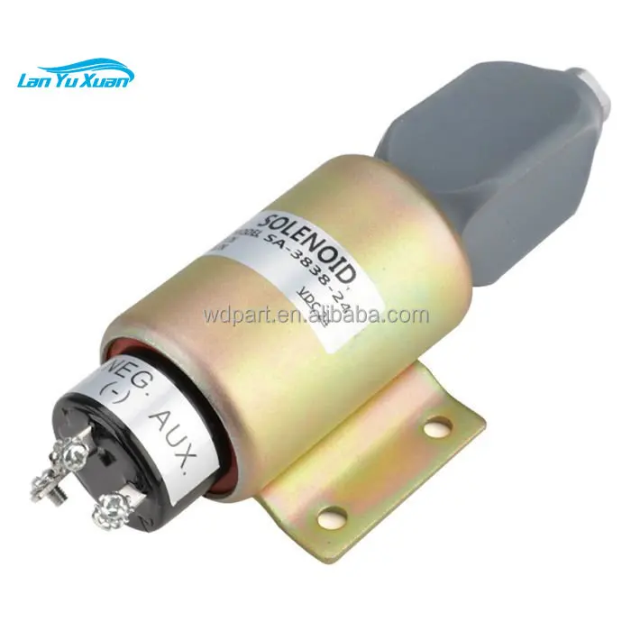 24V Fuel Cut Off Solenoid SA-3838-24 SA-3838 for Cummins  Engine for Woodward Parts  Engine Spare Parts