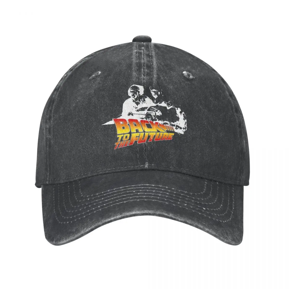 

Back To The Future Baseball Caps for Men Women Distressed Washed Snapback Hat Marty And Doc Outdoor Adjustable Fit Caps Hat